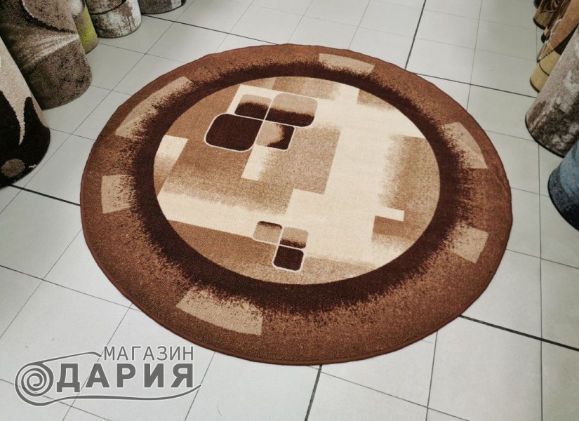 Мокетен килим 80 BROWN КРЪГ